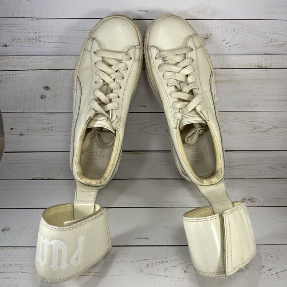 Puma x Rihanna Fenty Ankle Strap Creeper Women Size 9 Vanilla Ice White Platform - Picture 6 of 8